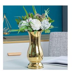 Customized Kitchen Office Small Home Decor <b>Accessories</b> Modern Metal Golden European Porcelain Vase for Decorating - Product Image 6