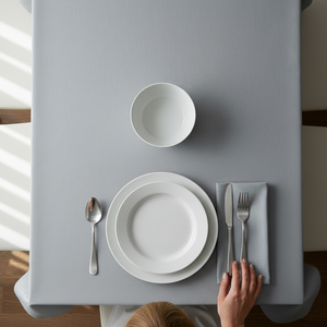 Nappe de luxe en tissu Duck très résistante 140x180cm. Vaisselle haut de gamme personnalisable, imperméable, lavable et écologique pour restaurants - Product Image 3