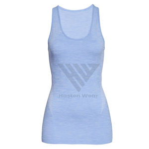 Débardeurs pour femmes grande taille tendance et personnalisés, vente chaude, respirants, couleur unie, col rond, débardeur basique pour femmes - Product Image 5