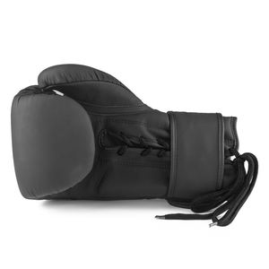 Matte <b>Red</b> Leather Boxing <b>Gloves</b> , Hook N Loop & Laces Combination <b>Gloves</b> & Training Bag <b>Gloves</b> for Boxing - Product Image 6