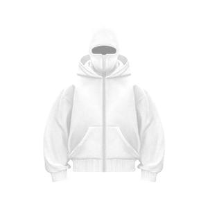 เสื้อสเวตเตอร์ทรงหลวมระบายอากาศสำหรับผู้ชายและผู้หญิงหมวกสองชั้นดีไซน์โดดเด่นโลโก้ตามสั่งฤดูใบไม้ร่วงและฤดูหนาว - Product Image 6