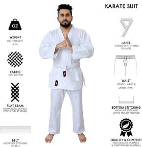 Uniforme de Karate Ligero y Transpirable Personalizable para Entrenamiento en Dojo, Uniforme de Algodón Duradero con Costuras Reforzadas, Ajuste Unisex - Product Image 5