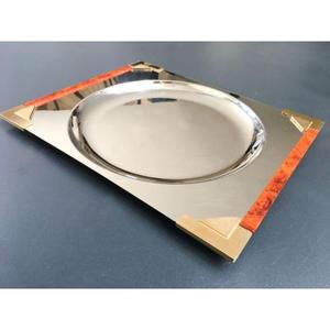 ถาดเสิร์ฟอาหารสเตนเลสสตีลดีไซน์โบราณคลาสสิกพร้อมขัดเงาสีทองปรับขนาดได้ตามต้องการ - Product Image 1