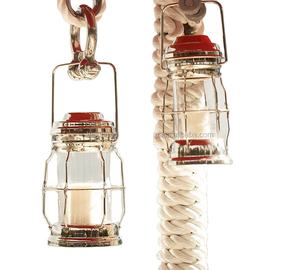 Lanterne suspendue multicolore de luxe Pot à bougie décoratif en verre et acier avec finition mate pour les décorations de Noël de mariages - Product Image 1