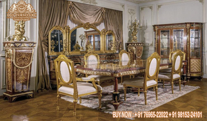 Juego de Comedor de Madera Tallada Estilo Imperio, Muebles de Comedor de Estilo Europeo, Juego de Mesa de Comedor Tallada a Mano, Juego de Comedor de 10 Piezas Hecho a Mano en EE. UU. - Product Image 5