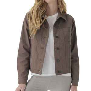 Chaqueta vaquera de mujer de Color sólido de alta calidad, manga larga, forro de algodón impermeable, procesamiento en bruto, talla grande, resistente - Product Image 1