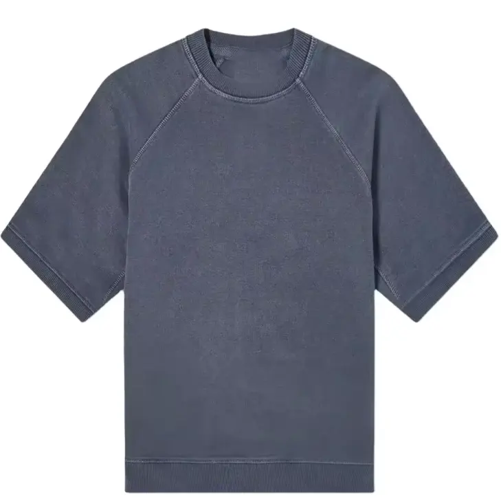 T-shirt à manches courtes en coton de haute qualité T-shirts à col rond en coton pour hommes Vintage Wash