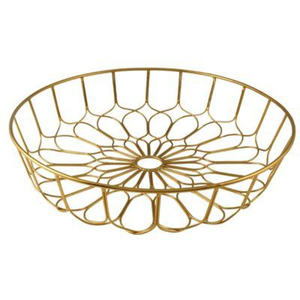 Fabrique et fournisseurs de centre de table de conception classique panier de fruits décoratif meilleure qualité argenterie panier de fruits - Product Image 6