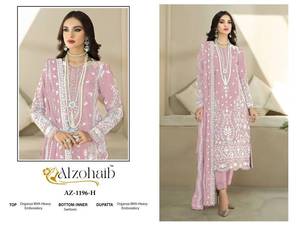 Vente en gros d'organza prêt à l'emploi fête pakistanaise Salwar Kameez catalogue complet de vêtements indiens et pakistanais à des prix compétitifs - Product Image 2