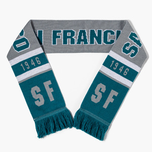 100% laine acrylique tricoté écologique longue écharpe d'hiver dessiné à la main fil solide teint accessoires de rétention de chaleur Logo personnalisé - Product Image 5