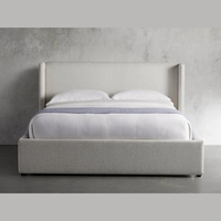 Cama Queen de gama alta moderna con marco de madera de diseño exclusivo