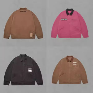 Veste universitaire personnalisable 2025 pour hommes en toile 100% coton teint en fil Service OEM - Product Image 3