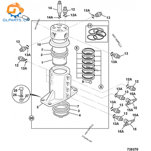 Para JCB 7 Port Center Rotary <span class=keywords><strong>Joint</strong></span> 45/920083 Swivel Center <span class=keywords><strong>Joint</strong></span> 45920083 - Product Image 3