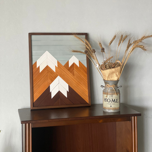 Décoration murale personnalisée en bois de pin moderne 2025 faite à la main et support d'ordinateur élégant - Product Image 3