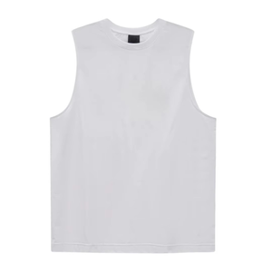 Men Athletic Tank <b>Top</b> Gym Wear <b>Sleeveless</b> O-Neck Shirt in Cotton Polyester Blend with Custom Design and Logo Available at - Product Image 2