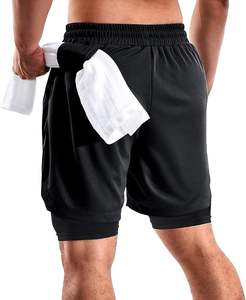 Vente en gros sur mesure Shorts de course à pied pour hommes Fitness Jogging entraînement Yoga exercice Shorts d'entraînement troncs respirant - Product Image 3