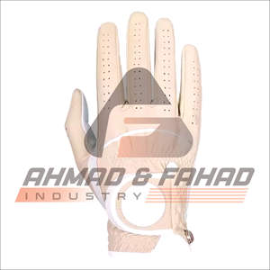 Vente en gros Gants de golf blancs antidérapants en cuir Cabretta Logo personnalisé Matériau souple Gants de golf ajustés pour femmes et hommes - Product Image 2