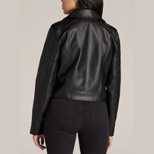 Nouvel arrivage de vestes en cuir à la mode pour femmes veste en cuir de mouton véritable pour femmes vente en gros de vestes de moto authentiques pour femmes - Product Image 2