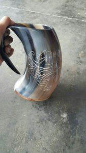 À propos des tasses de corne INDIA FACTORY PRODUITS ARTISANAUX Tasse à boire en corne Nouveau design Naturel Original Viking Drinking - Product Image 6