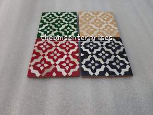 Posavasos de lujo con incrustaciones de hueso de aspecto real para el hogar del hotel y el restaurante Mats & Pads Categoría de producto - Product Image 5