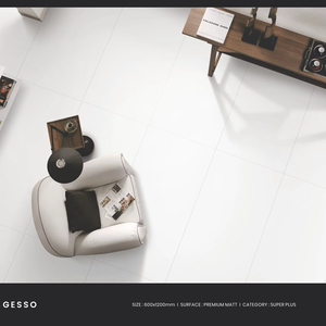 Azulejos de porcelana de diseño 600x1200mm, superficie rústica de alto brillo, azulejos de pared y suelo duraderos para espacios de vida de lujo - Product Image 1