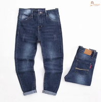 Pantalons pour garçons de la meilleure qualité pour enfants, jeans pour tout-petits, vêtements en denim extensible, pantalons pour enfants en blanc et délavé, coupe ample
