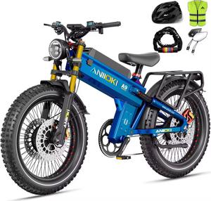 Vélo tout-terrain A9 Pro Max Bike-E 60V 70Ah 5600W à double moteur, pneus larges, autonomie de 200 milles, 7 vitesses, avec 3 ans de garantie, neuf et original - Product Image 4
