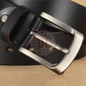 Ceinture décontractée en cuir véritable pour homme, boucle en fer, cuir de vache, robuste, écologique, de haute qualité, approvisionnement direct d'usine - Product Image 1