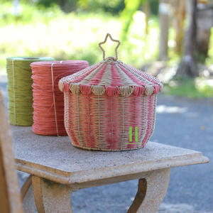 Vente en gros cordons en papier paniers de cirque OEM différentes couleurs tente de cirque jouets paniers tissés à la main du Vietnam HNH Craft Factory - Product Image 1