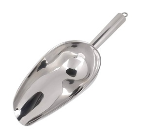 Cuchara de helado de moda de fondo redondo inoxidable plateado, barra de utilidad de harina, cuchara de hielo para fiesta en casa, uso en la cocina - Product Image 5