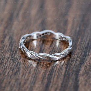 <b>Thin</b> Cubic Zirconia Cluster <b>Rings</b> Real 925 Sterling Silver Gold Plated Stackable Engagement Dainty CZ Trendy Pave Setting - Product Image 6