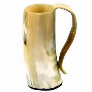 Mug en corne naturelle de qualité supérieure, style Viking, pour café, hydromel, fêtes médiévales et bar à domicile, objet décoratif - Product Image 6