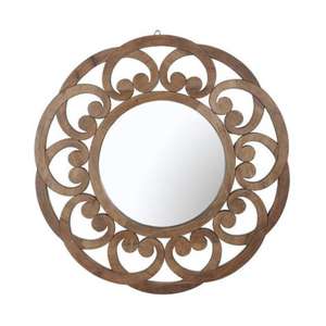 Vintage Design Decorative Antique <b>Wooden</b> <b>Mirror</b> <b>Frame</b> with Intricate Handcrafted Design for Vintage-themed Dining Room Decor - Product Image 3
