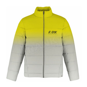 Veste matelassée personnalisée pour homme, col montant, logo imprimé sur le devant, grande taille, prix bas, haute qualité - Product Image 1