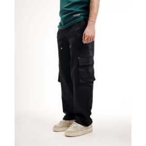 Tela de Lona Negra con Patrón Recto Cargo VII - Product Image 3