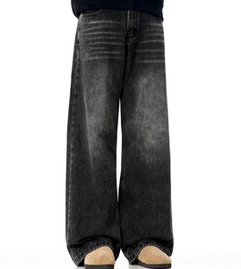 Pantalones vaqueros holgados lavados personalizados OEM para hombre, ropa de calle informal, pantalones vaqueros holgados de gran tamaño para hombre de alta calidad, pantalones vaqueros sueltos - Product Image 6