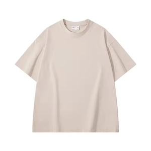 T-shirt décontracté blanc pour homme, coupe classique, 100 % coton, tricot uni, col rond, manches courtes, streetwear - Product Image 3