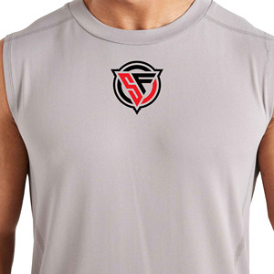 เสื้อกล้ามออกกำลังกายสำหรับผู้ชายเสื้อกล้ามคอกลมวัสดุน้ำหนักเบาสไตล์เสื้อกั๊กลำลองฤดูร้อน - Product Image 4