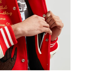 Stand de vestes universitaires pour hommes sur mesure Broderie en cuir de laine avec logos en chenille personnalisés Broderie Letterman - Product Image 5