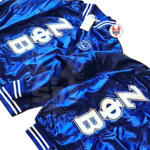 Broderie personnalisée lettre de fraternité grecque sororité applique logo veste en satin 100% polyester baseball Letterman blouson aviateur - Product Image 4