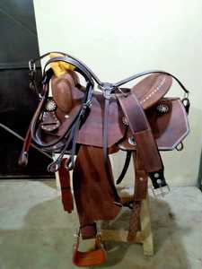 Sillín de cuero americano más vendido de 2025, sillín de caballo inglés occidental, sillín de equitación de cuero Real - Product Image 5