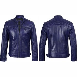 Premium Quality 2025 Custom <b>Real</b> <b>Leather</b> <b>Jackets</b> Customized Color Stand Front Eco-Friendly Waterproof Unisex American <b>Leather</b> - Product Image 1