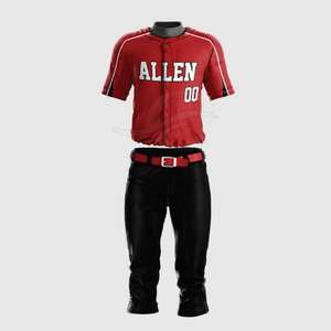 Uniforme de béisbol personalizado de alta calidad, recién llegado, conjunto de ropa deportiva transpirable de talla grande, traje de béisbol liso - Product Image 1