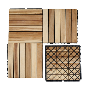 BeNK-Baldosas de madera con base de plástico para suelo, baldosas de Acacia Natural de 12 listones, para balcón y jardín, gran oferta, VietNam - Product Image 1