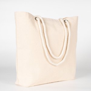 Large Solid Color Canvas Tote <b>Bag</b> with Zippered Inner Pocket 19x16x4 Cotton <b>Fabric</b> Shopping - Product Image 2