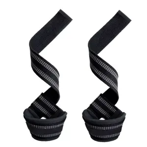 Dernier modèle de sangles de poignet Gym Deadlift Strap Sangles de levage à paillettes rembourrées Haltérophilie pour femme - Product Image 1