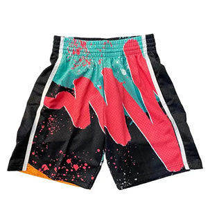 Vente en gros de shorts de sport en polyester 100% personnalisés par sublimation imprimés shorts en maille à taille élastique multicolore mode de rue - Product Image 3
