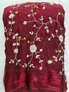 Space <b>silk</b> fabric Make to fancy saree , dress , lehenga fabric material - Product Image 4