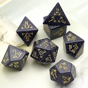 ชุดลูกเต๋าคริสตัลหินอัญมณี DND แบบฮาวไลท์ธรรมชาติ - Product Image 3