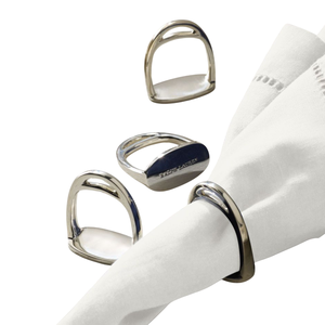 Wholesale <b>Silver</b> Metal Stirrup <b>Napkin</b> Rings Holders Perfect For Wedding Hotel And Home Dinner Party Decoration Tissue Holder - Product Image 1